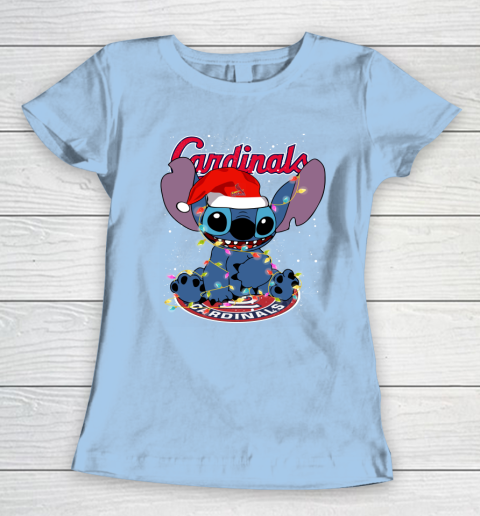 St.Louis Cardinals MLB noel stitch Baseball Christmas Women's T-Shirt 4