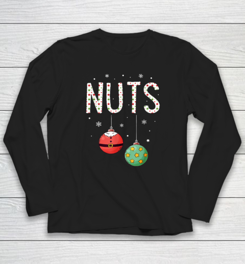 Chest Nuts Matching Christmas Funny Couples Long Sleeve T-Shirt