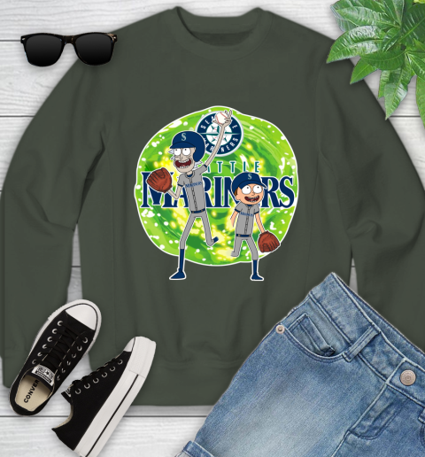 MLB Seattle Mariners Rick And Morty Baseball Sports Youth Sweatshirt 10