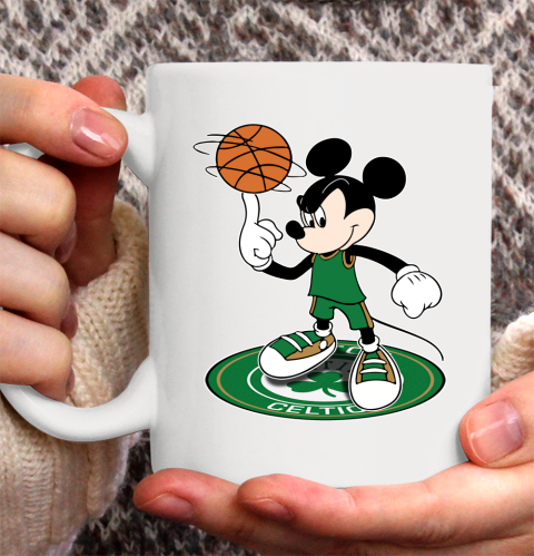 NBA Basketball Boston Celtics Cheerful Mickey Disney Shirt Ceramic Mug 15oz 2