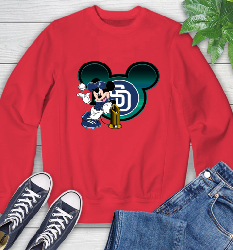MLB San Diego Padres The Commissioner's Trophy Mickey Mouse Disney Sweatshirt 10
