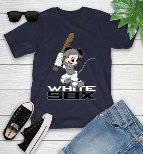 MLB Baseball Chicago White Sox Cheerful Mickey Mouse Shirt Youth T-Shirt 3