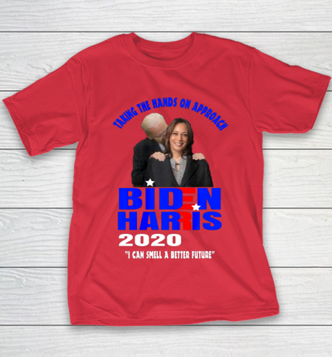 Anti Joe Biden Kamala Harris Hands On Can Smell The Future Youth T-Shirt 7