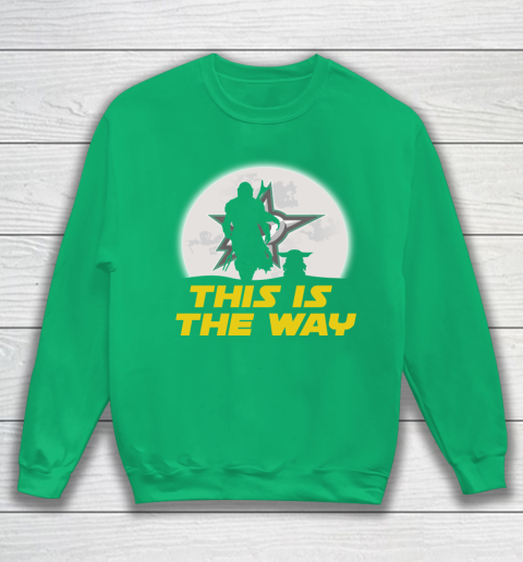 Dallas Stars NHL Ice Hockey Star Wars Yoda And Mandalorian This Is The Way Sweatshirt 5
