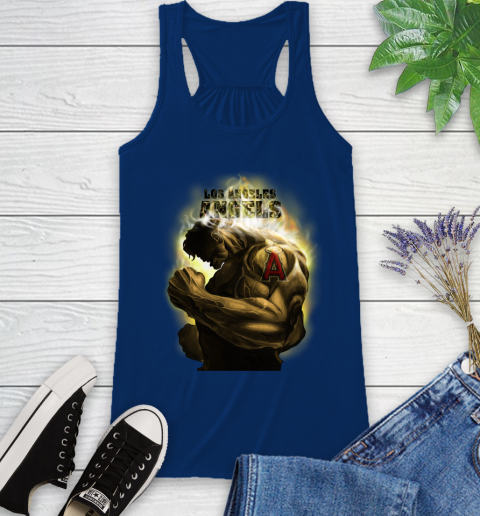 Los Angeles Angels MLB Baseball Hulk Marvel Avengers Sports Racerback Tank 8