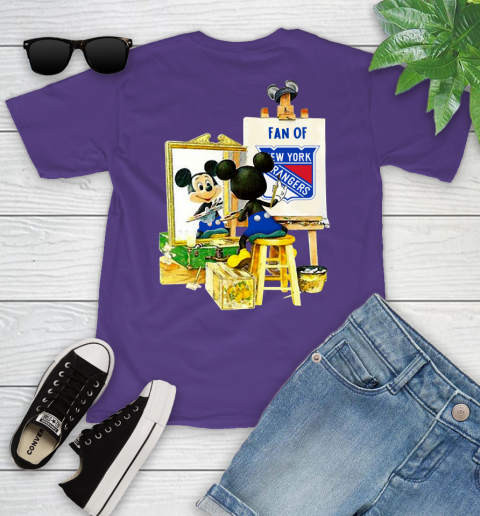NHL Hockey New York Rangers Mickey Drawing Shirt 96