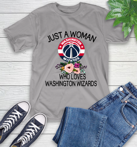 NBA Just A Woman Who Loves Washington Wizards Basketball Sports T-Shirt 4