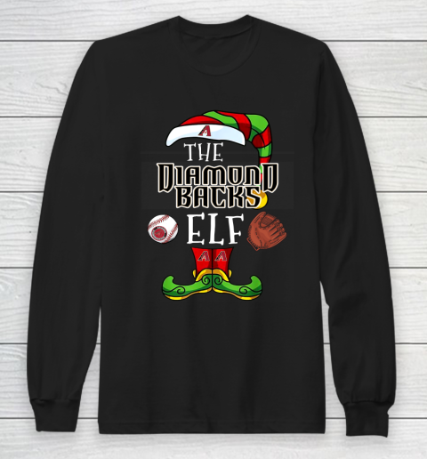 Arizona Diamondbacks Christmas ELF Funny MLB Long Sleeve T-Shirt