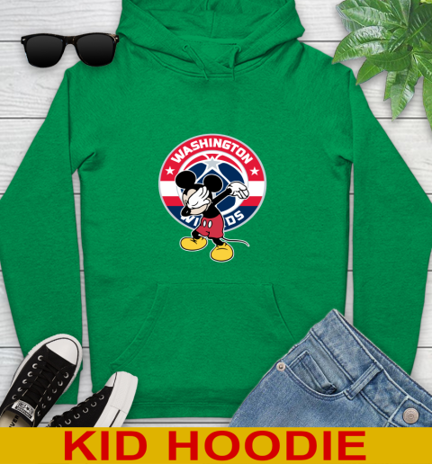 Washington Wizards NBA Basketball Dabbing Mickey Disney Sports Youth Hoodie 8