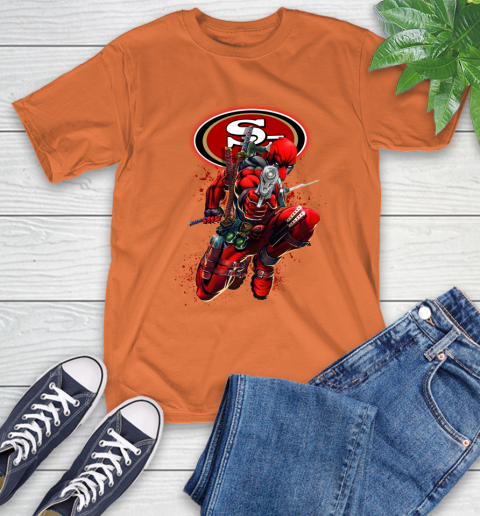 NFL Deadpool Marvel Comics Sports Football San Francisco 49ers T-Shirt 5