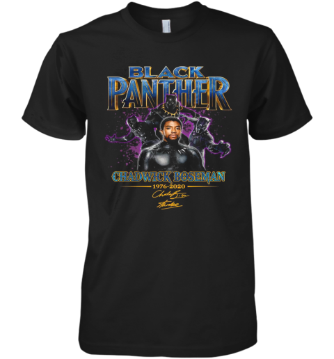 Black Panther Chadwick Boseman 1976 2020 Signature Premium Men's T-Shirt