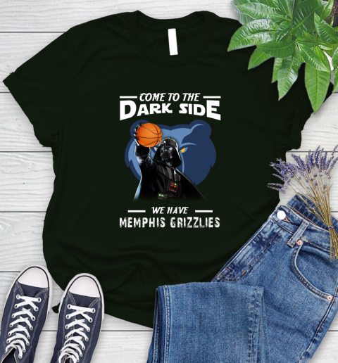 NBA Come To The Dark Side We Have Memphis Grizzlies Star Wars Darth Vader Basketball Women's T-Shirt 6