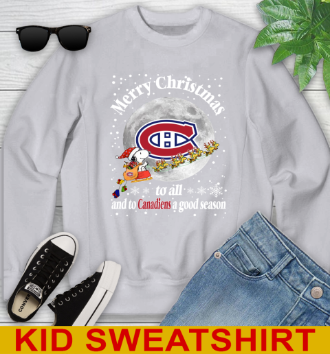 Montreal Canadiens Merry Christmas To All And To Canadiens A Good Season NHL Hockey Sports Youth Sweatshirt 3