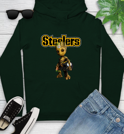 Pittsburgh Steelers NFL Football Groot Marvel Guardians Of The Galaxy Youth Hoodie 13