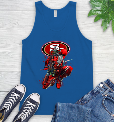 NFL Deadpool Marvel Comics Sports Football San Francisco 49ers Tank Top 5