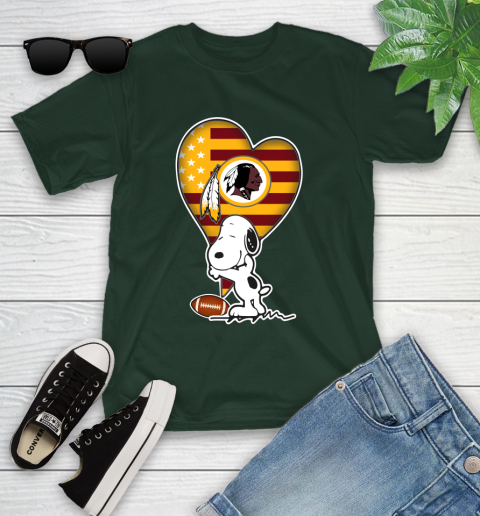 Washington Redskins NFL Football The Peanuts Movie Adorable Snoopy Youth T-Shirt 5