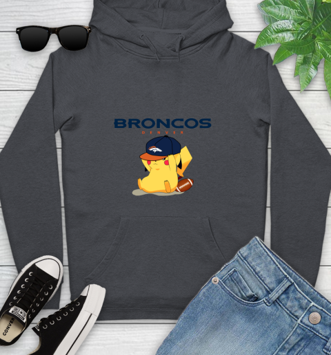NFL Pikachu Football Sports Denver Broncos Youth Hoodie 8