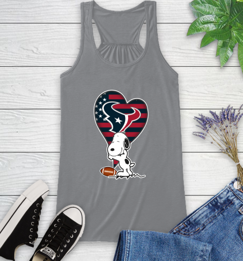 Houston Texans NFL Football The Peanuts Movie Adorable Snoopy Racerback Tank 5