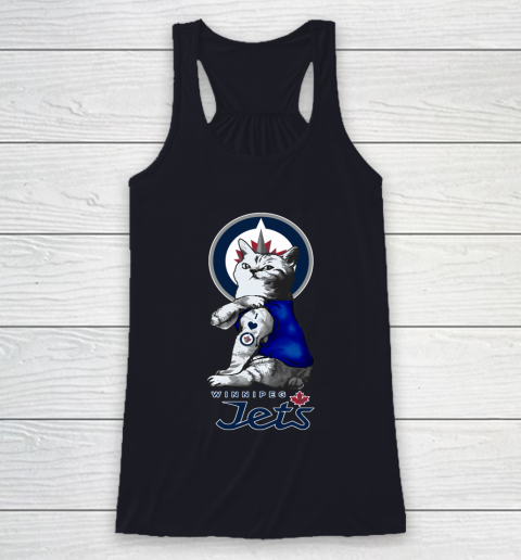 NHL My Cat Loves Winnipeg Jets Hockey Racerback Tank 7