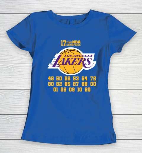 Los Angeles Lakers Finals Champions 17 Time Nba Champions Women's T-Shirt 8