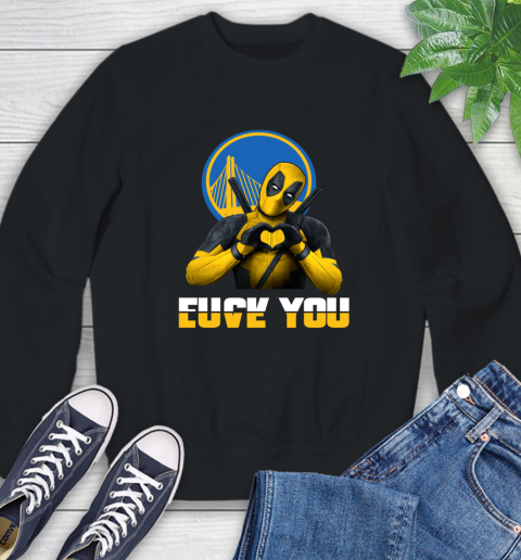 NBA Golden State Warriors Deadpool Love You Fuck You Basketball Sports Sweatshirt