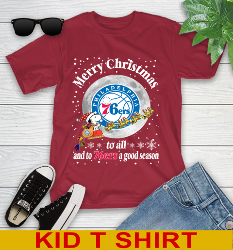 Philadelphia 76ers Merry Christmas To All And To 76ers A Good Season NBA Basketball Sports Youth T-Shirt 12