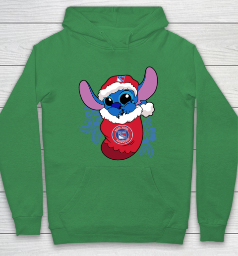 New York Rangers Christmas Stitch In The Sock Funny Disney NHL Hoodie 8