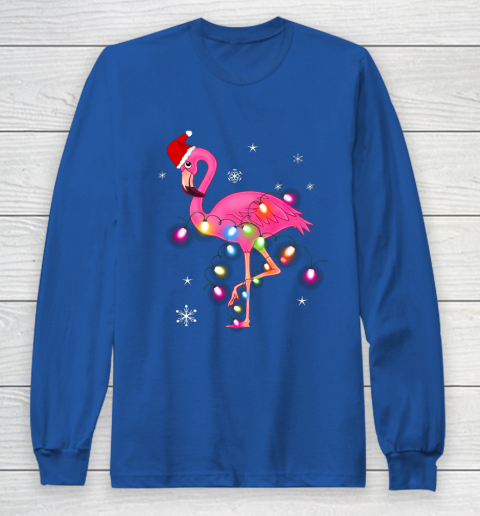 Pink Flamingo Christmas Long Sleeve T-Shirt 6