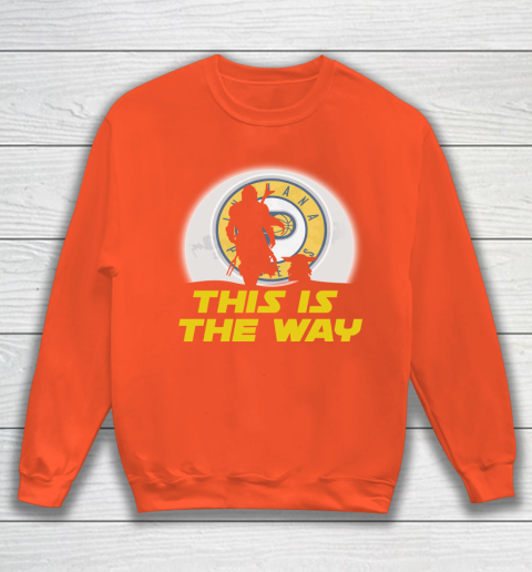 Indiana Pacers NBA Basketball Star Wars Yoda And Mandalorian This Is The Way Sweatshirt 3