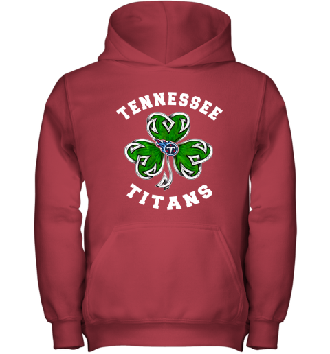 NFL Tennessee Titans Three Leaf Clover St Patrick's Day Football Sports 2kjAP54IEpP youth hoodie 43 95 151514 front red