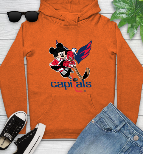 NHL Washington Capitals Mickey Mouse Disney Hockey T Shirt Youth Hoodie 5