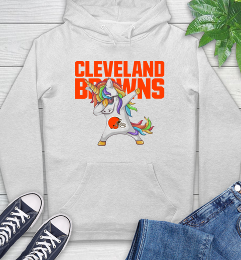 Cleveland Browns NFL Football Funny Unicorn Dabbing Sports Hoodie