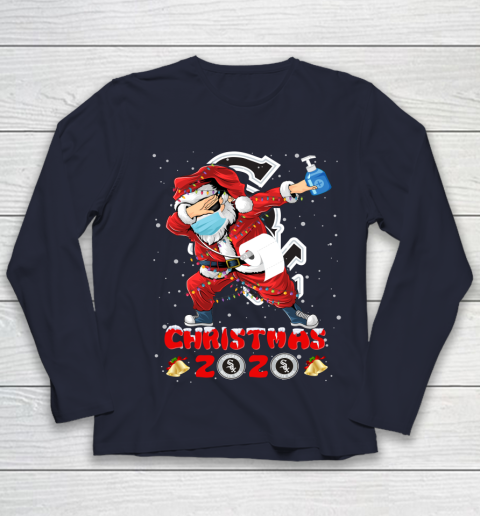 Chicago White Sox Funny Santa Claus Dabbing Christmas 2020 MLB Youth Long Sleeve 2