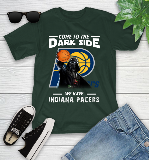 NBA Come To The Dark Side We Have Indiana Pacers Star Wars Darth Vader Basketball Youth T-Shirt 5