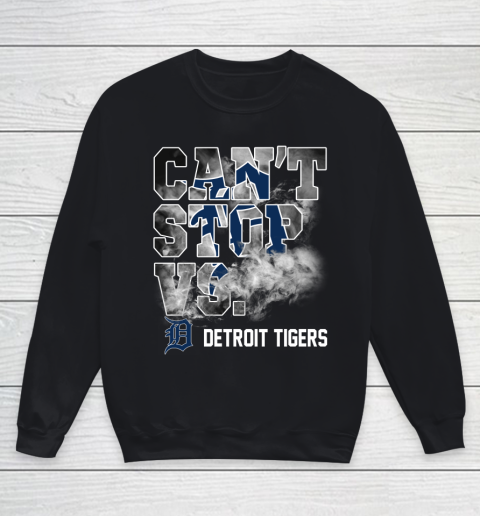 MLB Detroit Tigers Baseball Can't Stop Vs Detroit Tigers Youth Sweatshirt