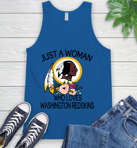 NFL Just A Woman Who Loves Washington Redskins Football Sports Tank Top 3
