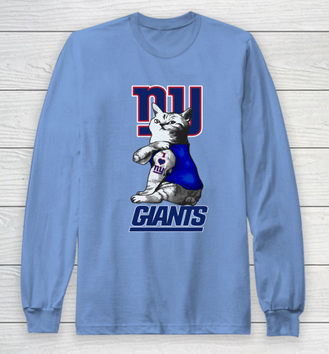 NFL Football My Cat Loves New York Giants Long Sleeve T-Shirt 8