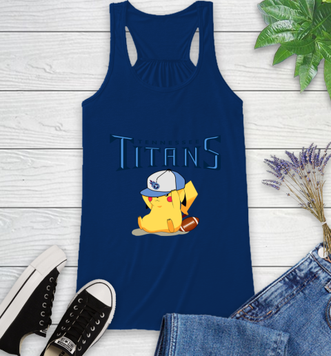 NFL Pikachu Football Tennessee Titans Racerback Tank 9