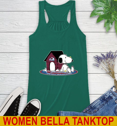 NHL Hockey Colorado Avalanche Snoopy The Peanuts Movie Shirt Racerback Tank 7