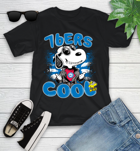 NBA Basketball Philadelphia 76ers Cool Snoopy Shirt Youth T-Shirt
