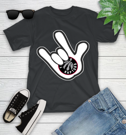 Toronto Raptors NBA Basketball Mickey Rock Hand Disney Youth T-Shirt 2