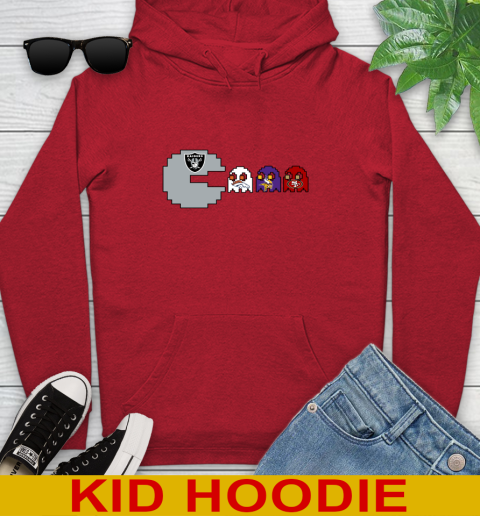 Oakland Raiders NFL Football Pac Man Champion Youth Hoodie 11