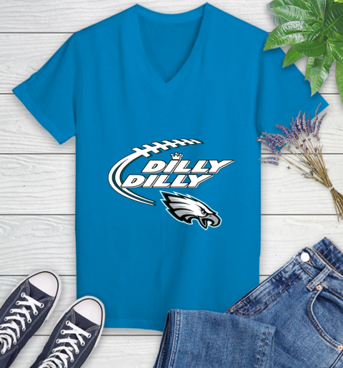 NFL Philadelphia Eagles Dilly Dilly Football Sports Women's V-Neck T-Shirt 7