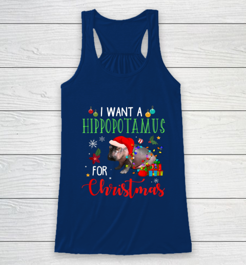I Want A Hippopotamus For Christmas Hippo Fiona Racerback Tank 6