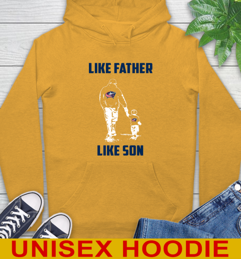 Columbus Blue Jackets NHL Hockey Like Father Like Son Sports Hoodie 2
