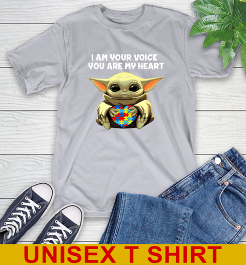 I Am Your Voice You Are My Heart Baby Yoda Autism Awareness Shirt 5