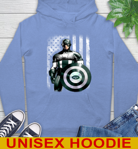 New York Jets NFL Football Captain America Marvel Avengers American Flag Shirt Hoodie 11
