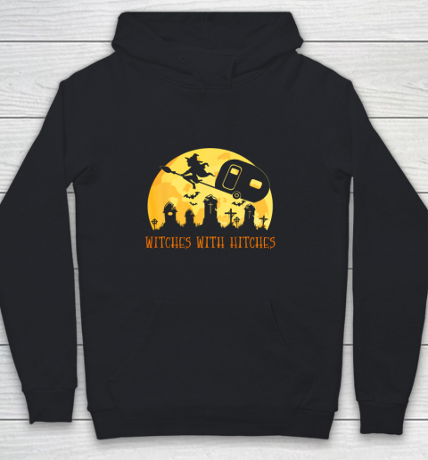Witches with Hitches Funny Halloween Camping Camper Gift Youth Hoodie