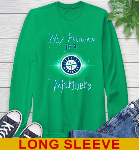 MLB Baseball Harry Potter My Patronus Is A Seattle Mariners Long Sleeve T-Shirt 8