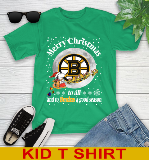 Boston Bruins Merry Christmas To All And To Bruins A Good Season NHL Hockey Sports Youth T-Shirt 7